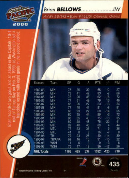 A5566- 1999-00 Pacific Hockey #s 251-450 +Inserts -You Pick- 15+ FREE US SHIP - Picture 295 of 371