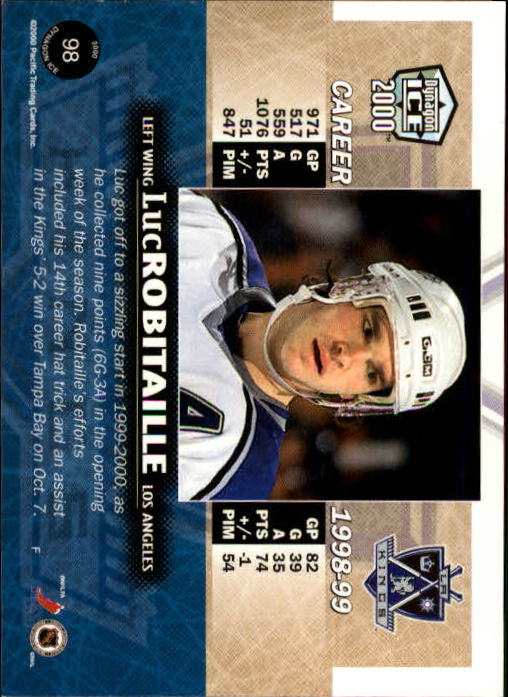 A9009- 1999-00 Pacific Dynagon Ice Hk Cards 1-204 -You Pick- 15+ FREE US SHIP - Picture 191 of 407