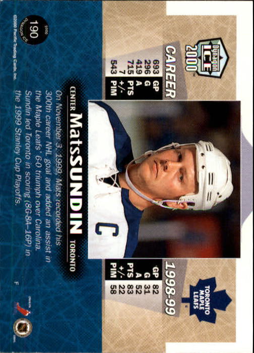 A9009- 1999-00 Pacific Dynagon Ice Hk Cards 1-204 -You Pick- 15+ FREE US SHIP - Picture 373 of 407