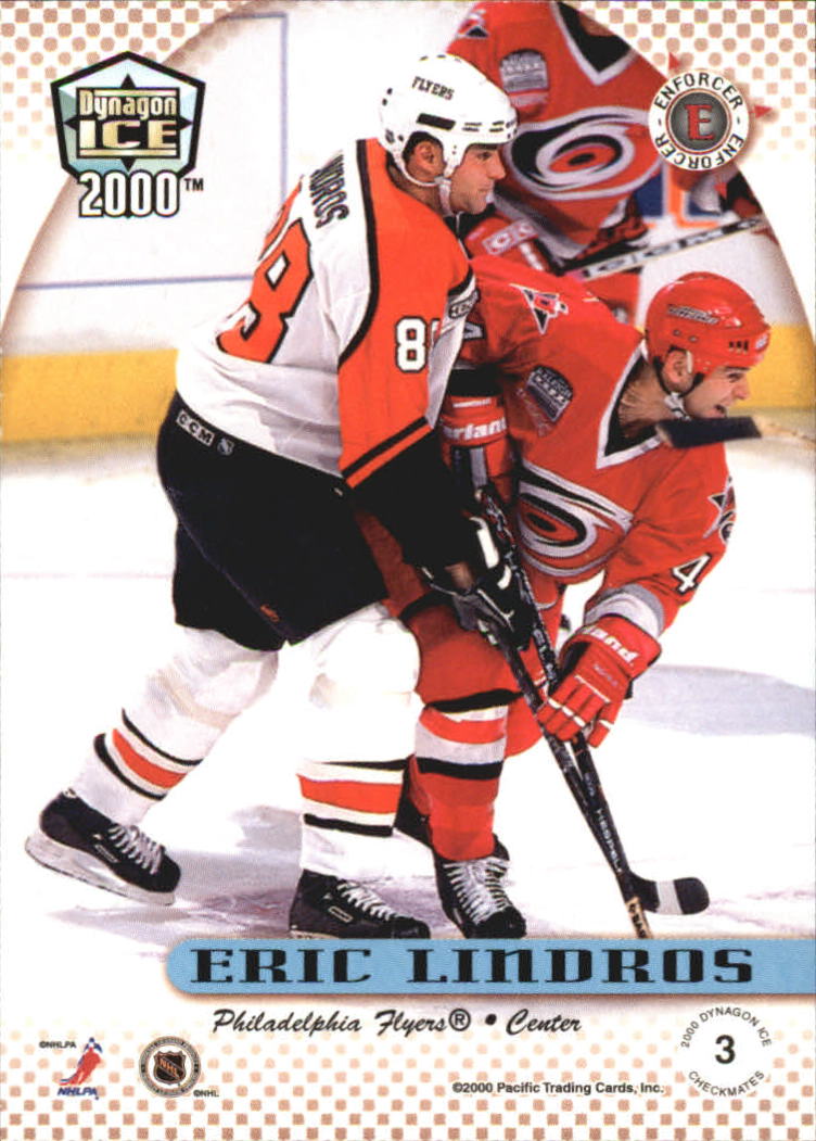 1999-00 Pacific Dynagon Ice Checkmates Canadian #3 Eric Lindros back image
