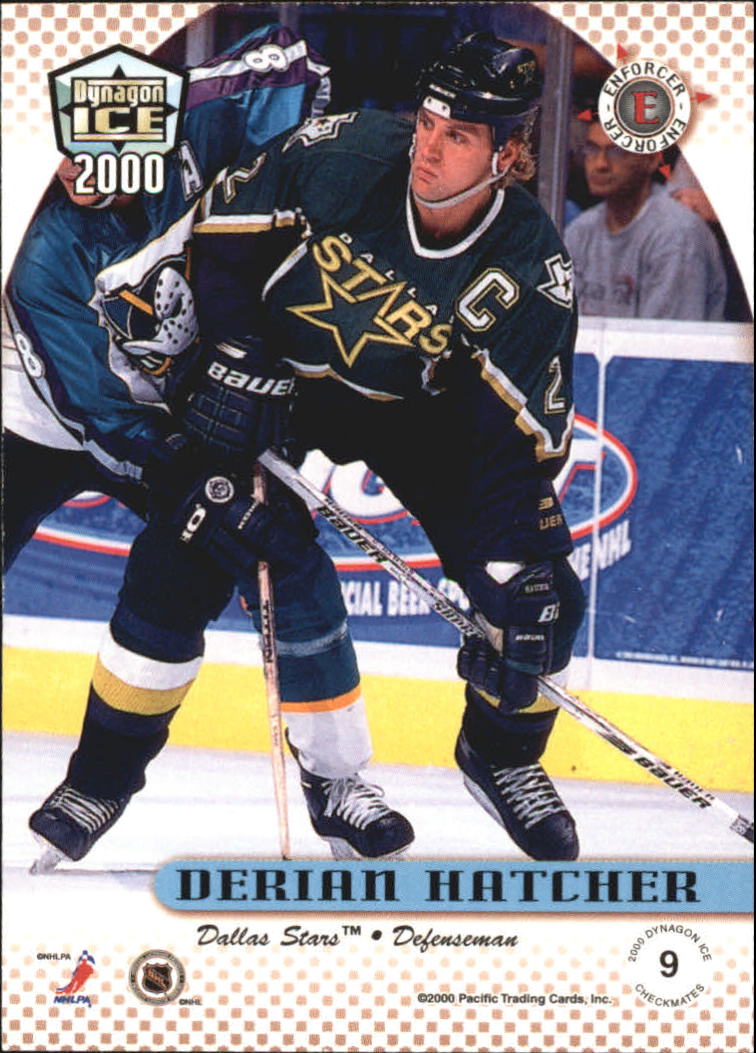 1999-00 Pacific Dynagon Ice Checkmates Canadian #9 Derian Hatcher back image