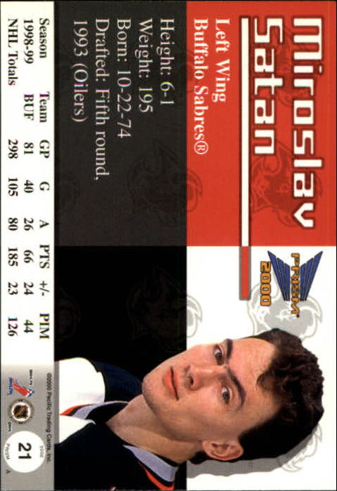 A5427- 1999-00 Pacific Prism Hk #s 1-150 +Rookies -You Pick- 15+ FREE US SHIP - Picture 41 of 293