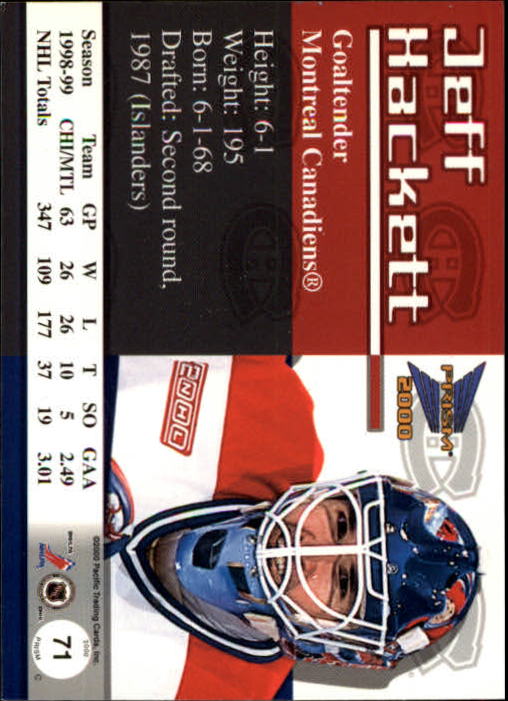 A5427- 1999-00 Pacific Prism Hk #s 1-150 +Rookies -You Pick- 15+ FREE US SHIP - Picture 141 of 293