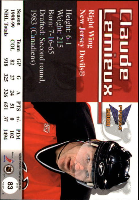 A5427- 1999-00 Pacific Prism Hk #s 1-150 +Rookies -You Pick- 15+ FREE US SHIP - Picture 163 of 293