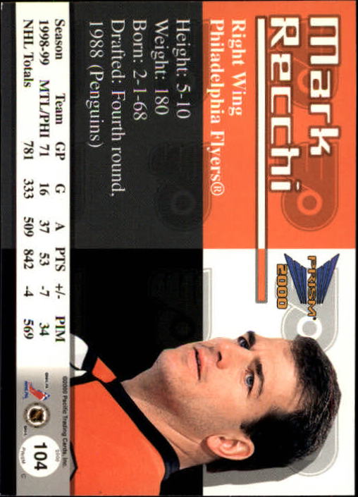 A5427- 1999-00 Pacific Prism Hk #s 1-150 +Rookies -You Pick- 15+ FREE US SHIP - Picture 203 of 293