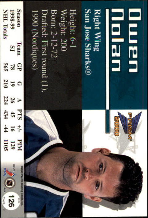 A5427- 1999-00 Pacific Prism Hk #s 1-150 +Rookies -You Pick- 15+ FREE US SHIP - Picture 245 of 293