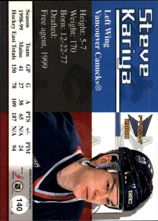 A5427- 1999-00 Pacific Prism Hk #s 1-150 +Rookies -You Pick- 15+ FREE US SHIP - Picture 273 of 293