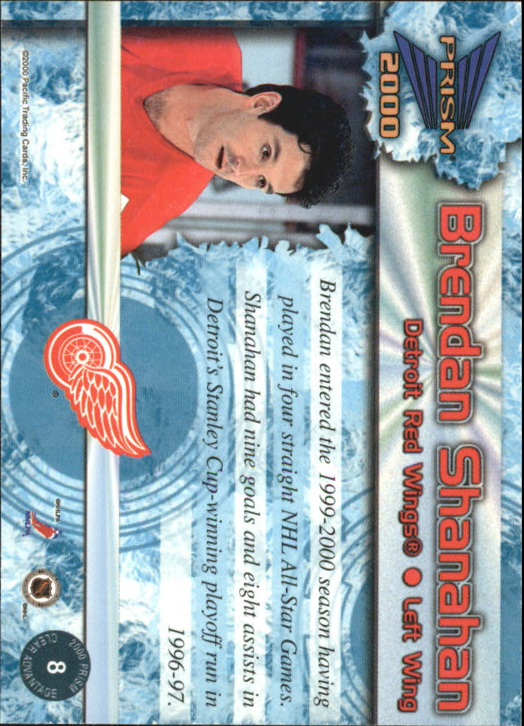 1999-00 Pacific Prism Clear Advantage #8 Brendan Shanahan back image