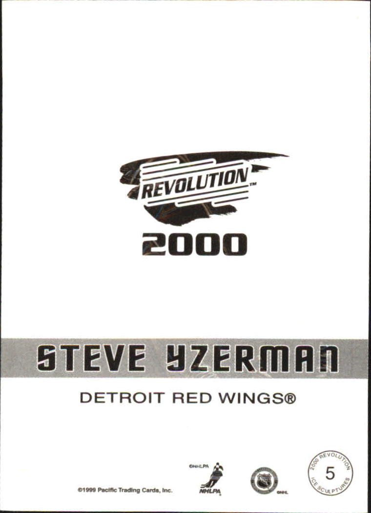 1999-00 Revolution Ice Sculptures #5 Steve Yzerman back image