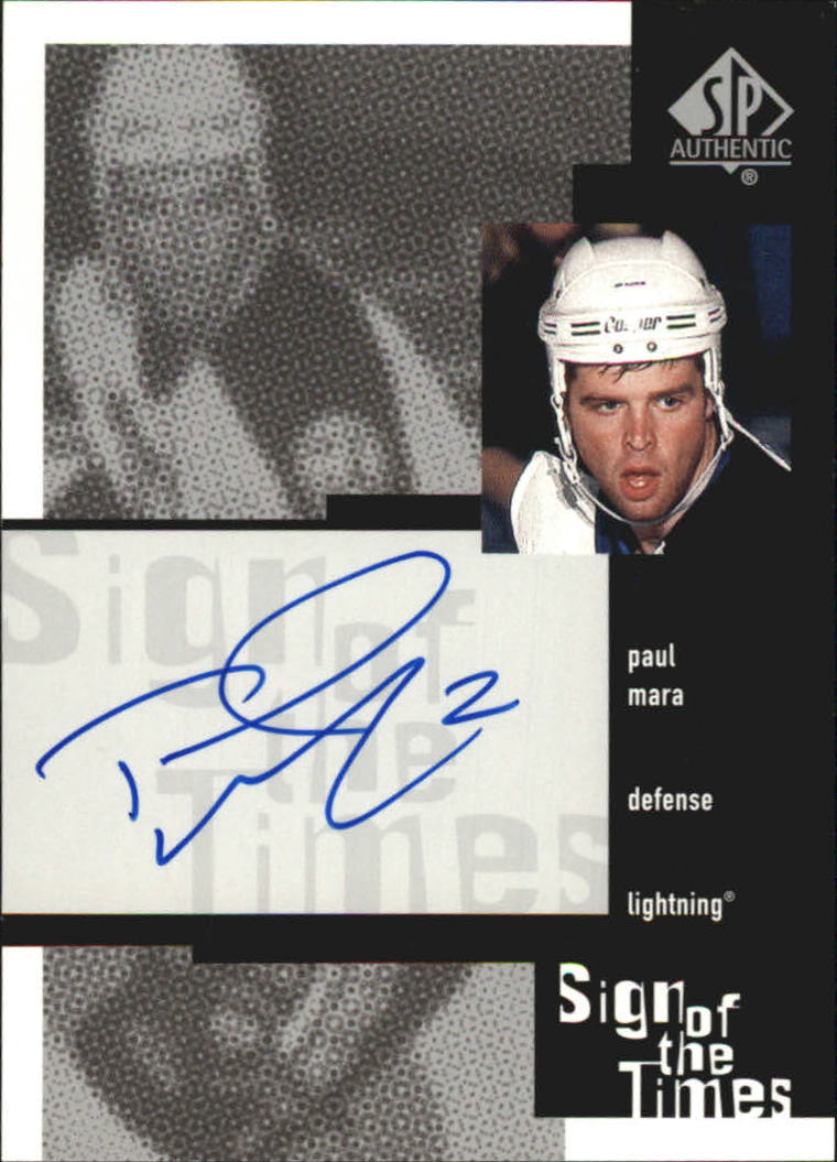 1999-00 SP Authentic Sign of the Times #PM Paul Mara