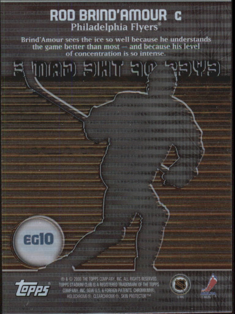 1999-00 Stadium Club Eyes of the Game #EG10 Rod Brind'Amour back image