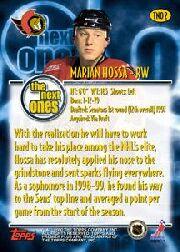 1999-00 Topps Premier Plus The Next Ones #TNO2 Marian Hossa back image