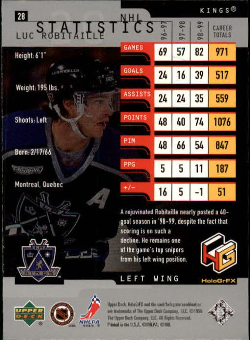 1999-00 Upper Deck HoloGrFX - #5 Ray Bourque