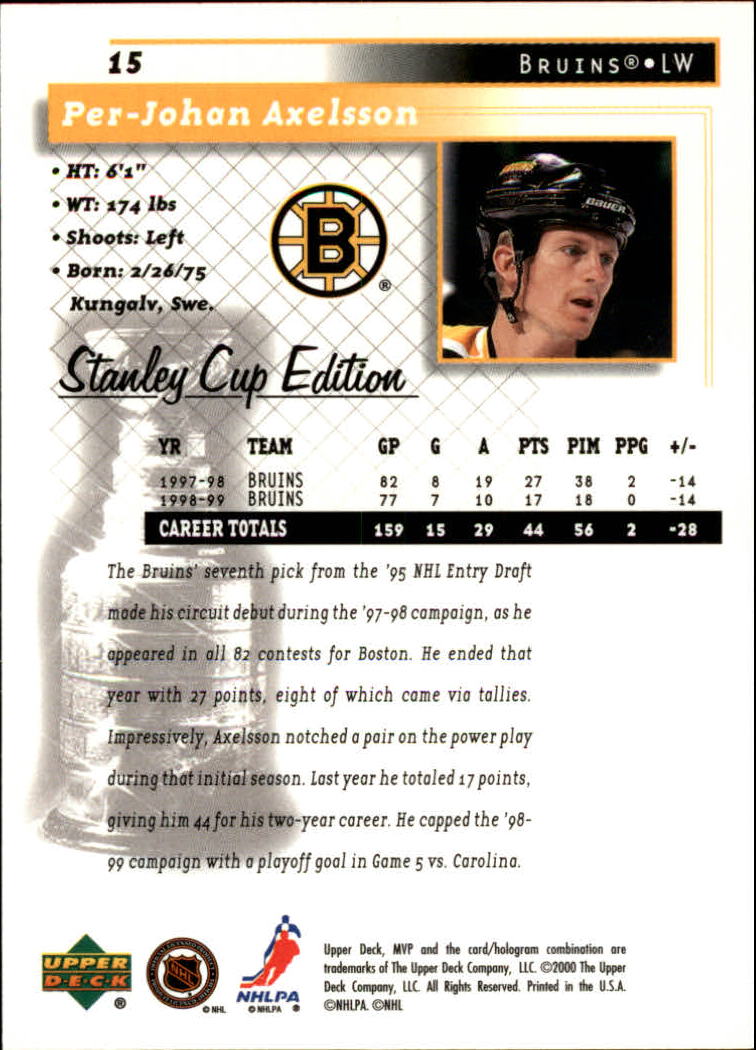 1999-00 Upper Deck MVP Stanley Cup Edition - #9 Ed Ward