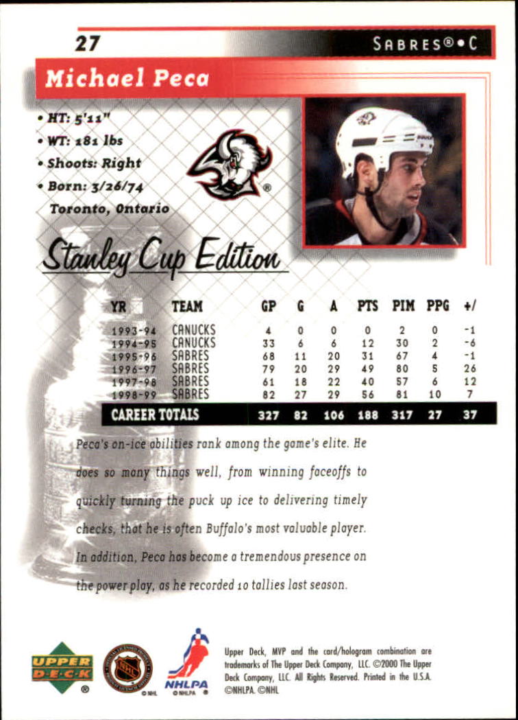 1999-00 Upper Deck MVP Stanley Cup Edition - #9 Ed Ward