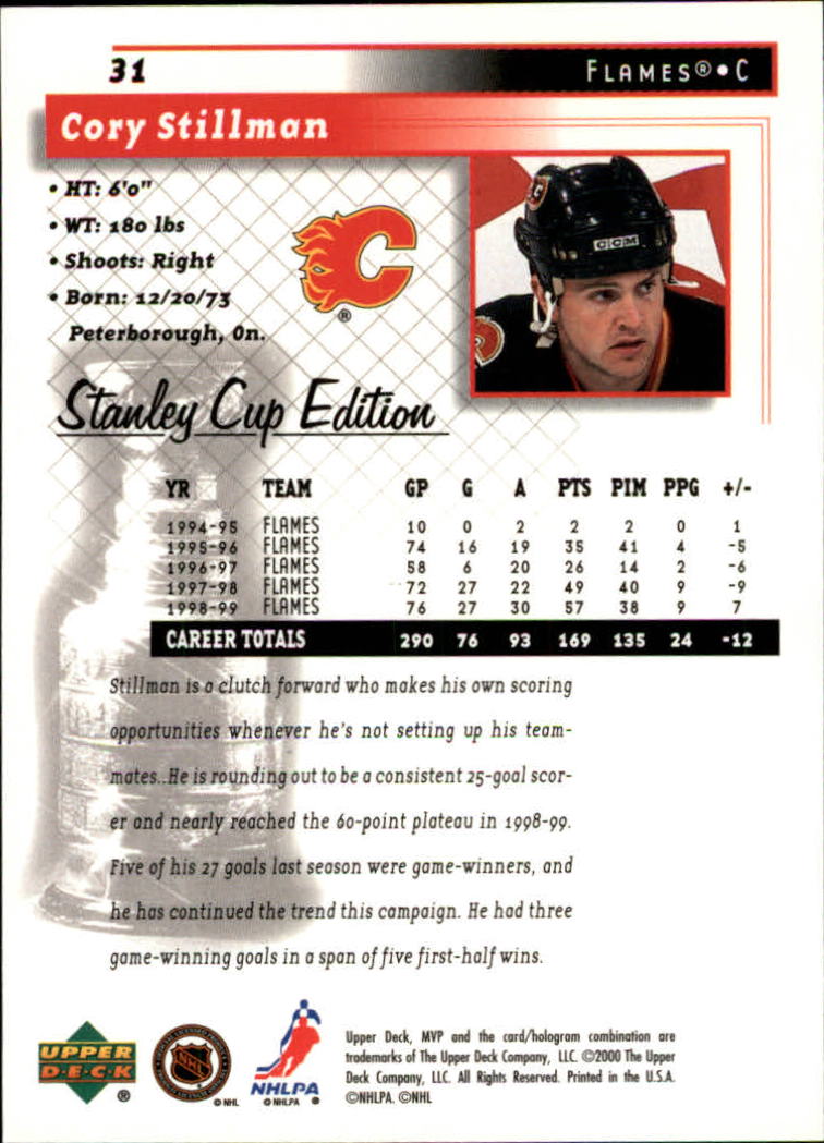 1999-00 Upper Deck MVP Stanley Cup Edition - #9 Ed Ward