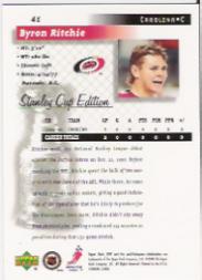 1999-00 Upper Deck MVP SC Edition #41 Byron Ritchie RC back image
