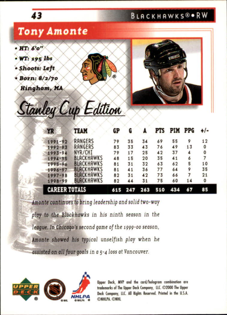 1999-00 Upper Deck MVP Stanley Cup Edition - #9 Ed Ward