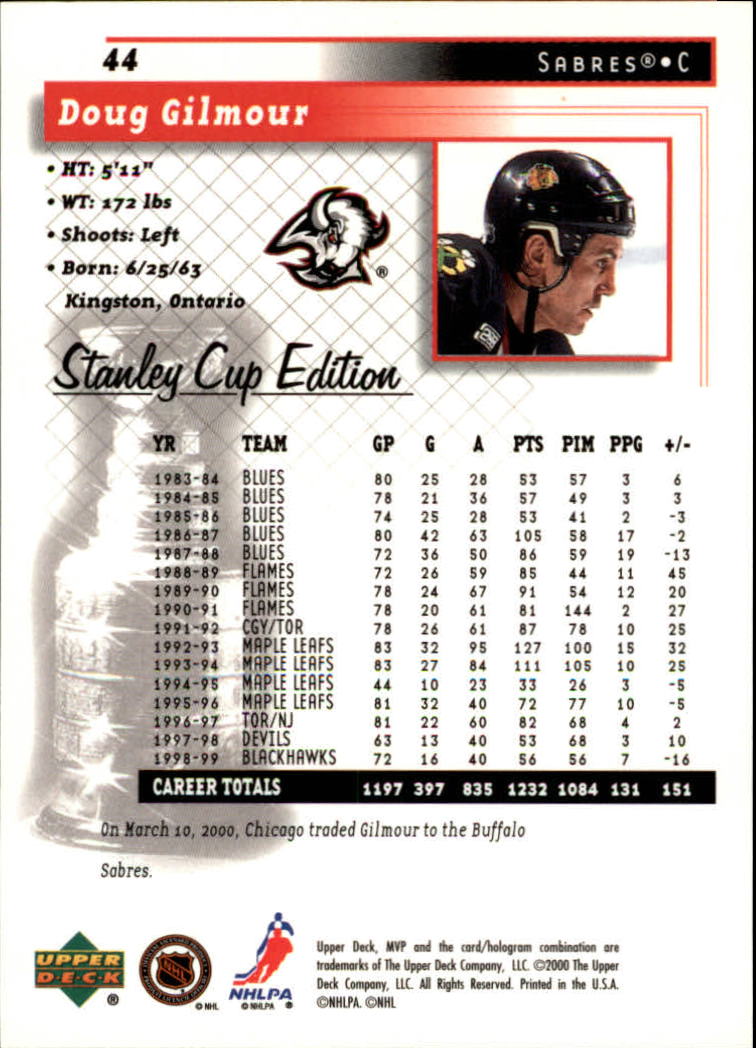 1999-00 Upper Deck MVP Stanley Cup Edition - #9 Ed Ward