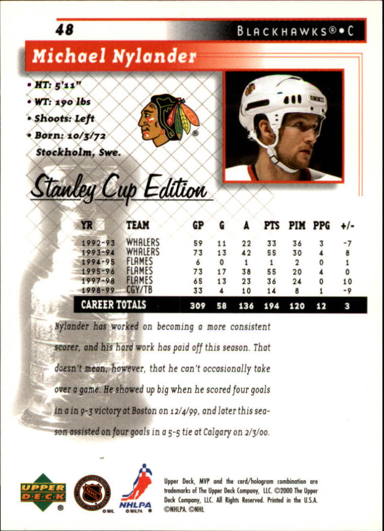 1999-00 Upper Deck MVP Stanley Cup Edition - #9 Ed Ward