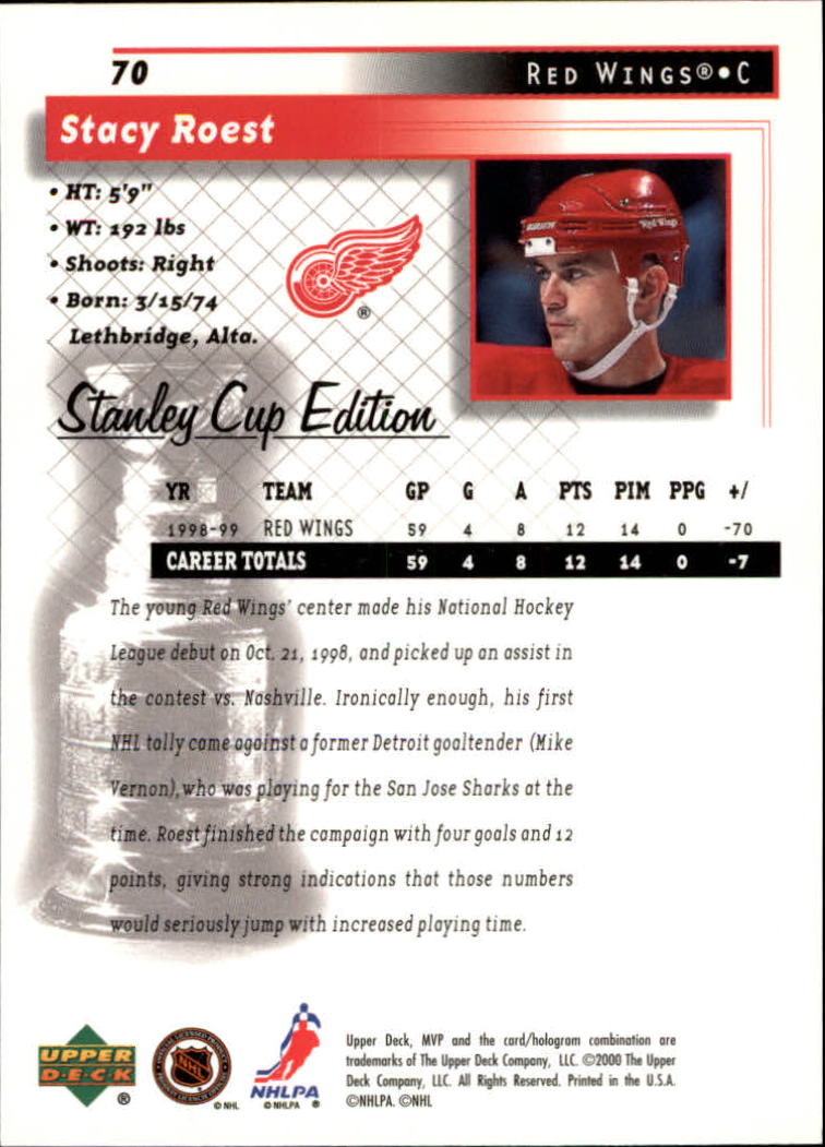 1999-00 Upper Deck MVP Stanley Cup Edition - #9 Ed Ward