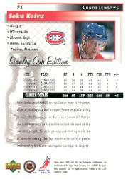 1999-00 Upper Deck MVP Stanley Cup Edition - #9 Ed Ward