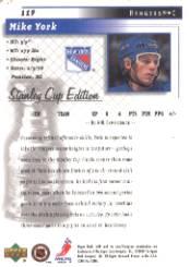 1999-00 Upper Deck MVP SC Edition #119 Mike York back image