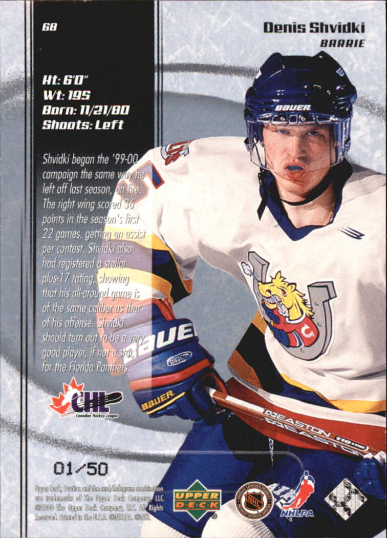 1999-00 Upper Deck Ovation Standing Ovation #68 Denis Shvidki PP