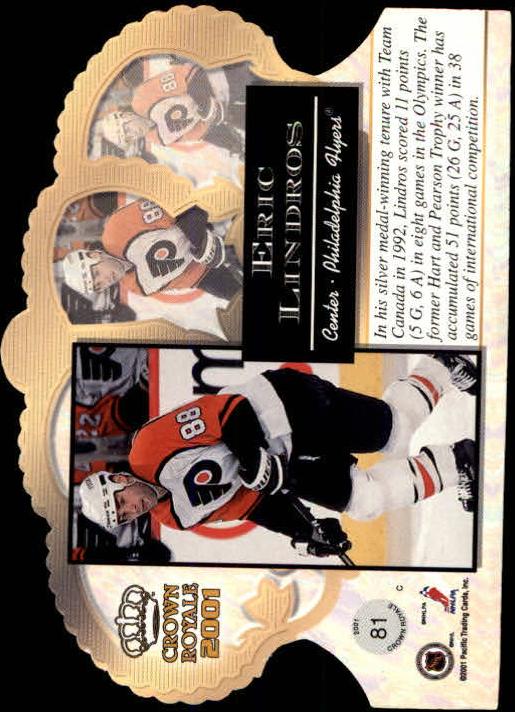 2000-01 Crown Royale #81 Eric Lindros back image