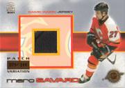2000-01 Crown Royale Game-Worn Jersey Patches #5 Marc Savard/144