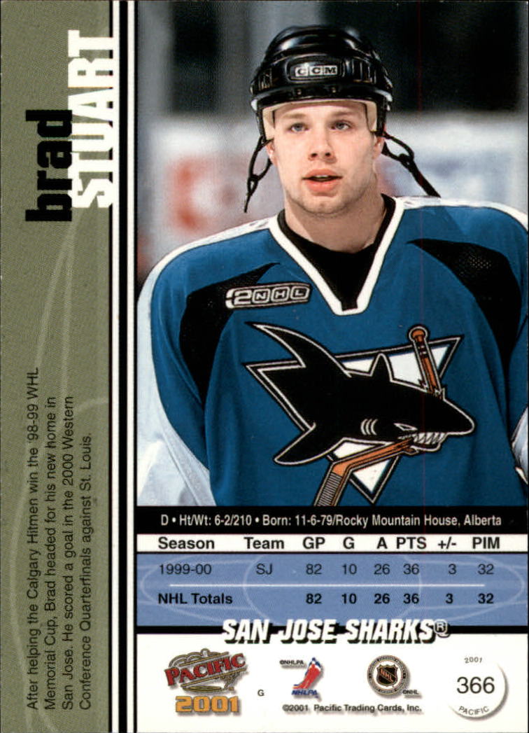2000-01 Pacific Premiere Date #366 Brad Stuart