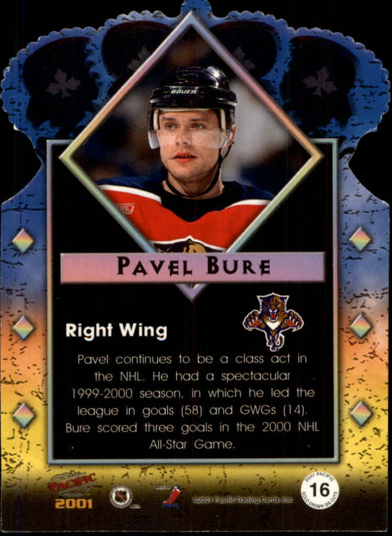 2000-01 Pacific Gold Crown Die Cuts #16 Pavel Bure back image