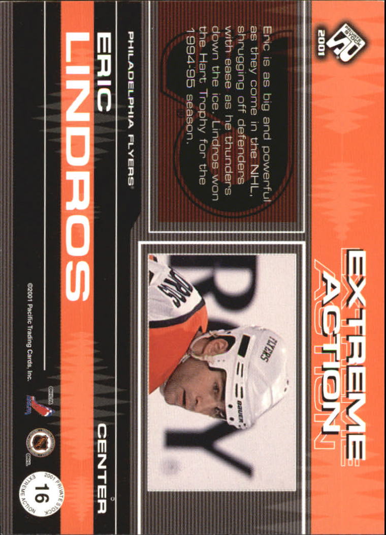 2000-01 Private Stock Extreme Action #16 Eric Lindros back image