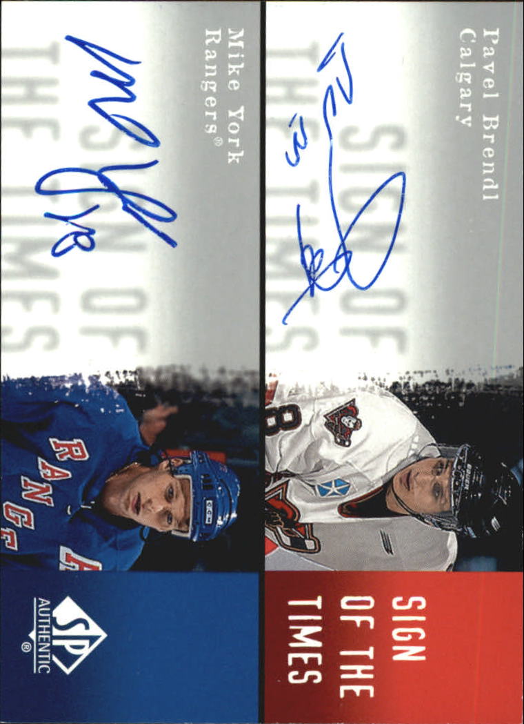 2000-01 SP Authentic Sign of the Times #DBY Pavel Brendl/Mike York
