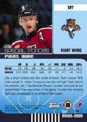 2000-01 Stadium Club Special Forces #SF7 Pavel Bure back image