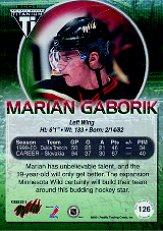 2000-01 Titanium Retail #126 Marian Gaborik SP RC back image