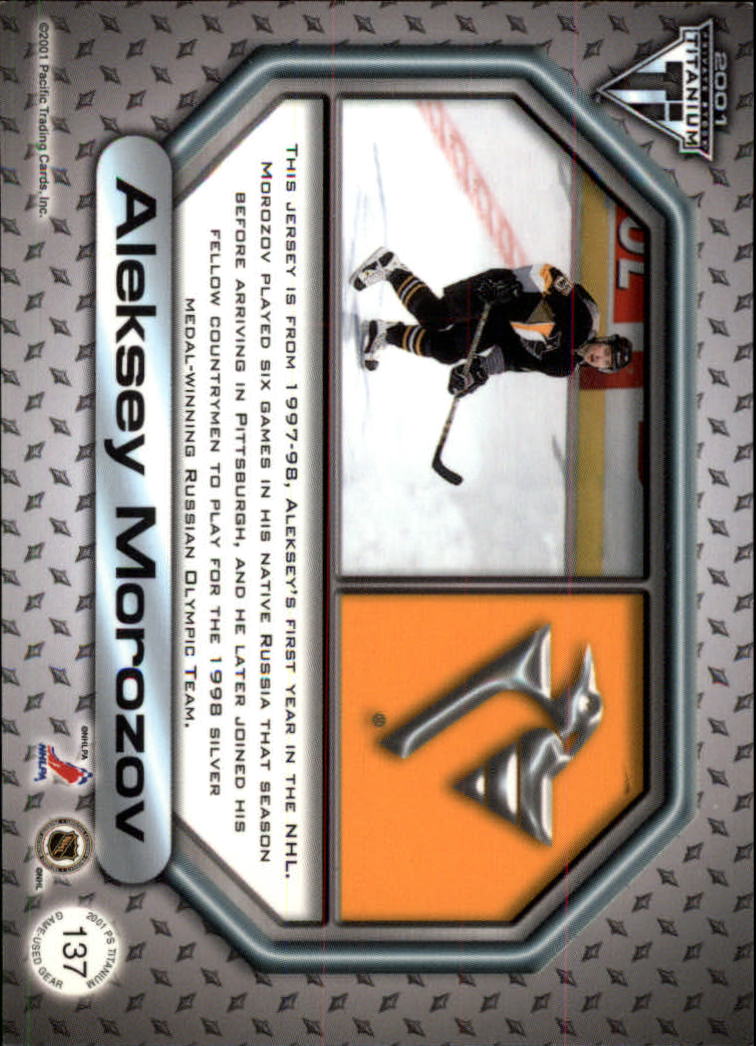 2000-01 Titanium Game Gear #137 Alexei Morozov back image