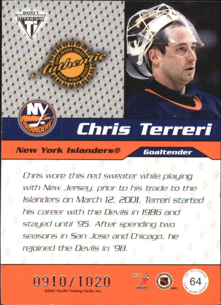 Buy Chris Terreri Cards Online  Chris Terreri Hockey Price Guide - Beckett