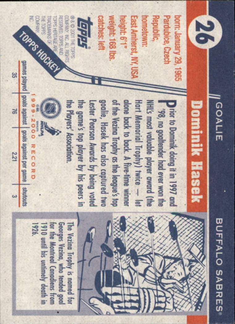 B6391- 2000-01 Topps Heritage Hockey Card #s 1-247 -You Pick- 15+ FREE US SHIP - Picture 49 of 421