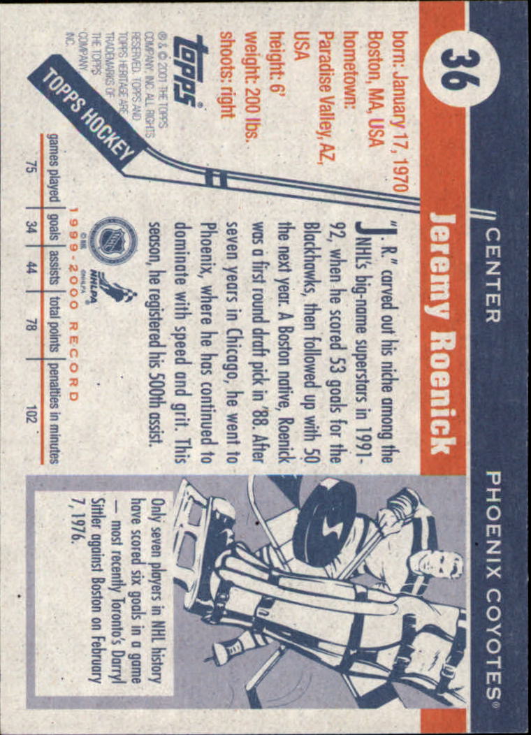 B6391- 2000-01 Topps Heritage Hockey Card #s 1-247 -You Pick- 15+ FREE US SHIP - Picture 67 of 421