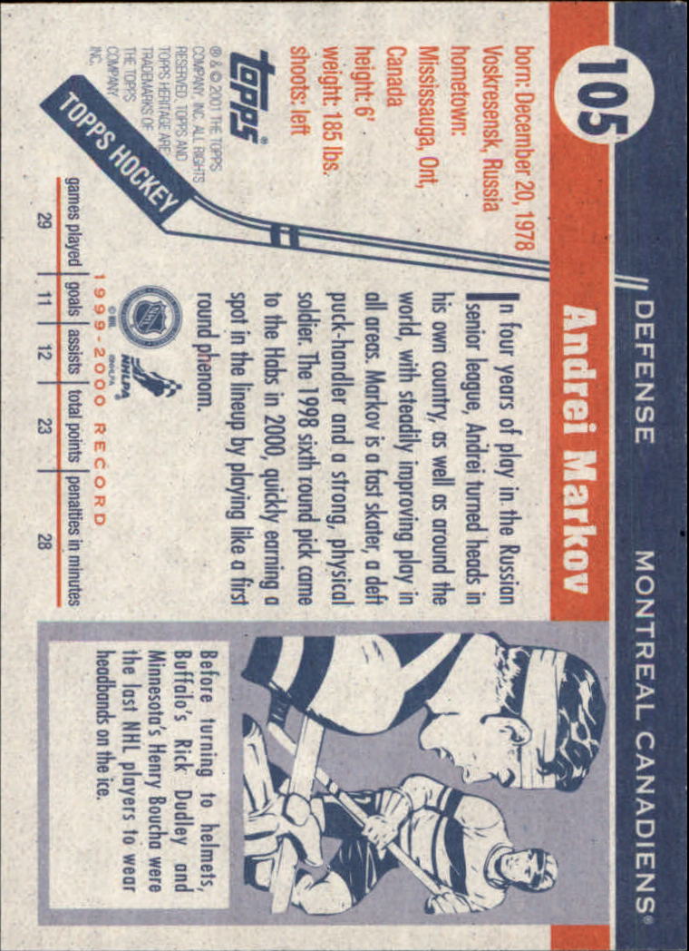 B6391- 2000-01 Topps Heritage Hockey Card #s 1-247 -You Pick- 15+ FREE US SHIP - Picture 145 of 421