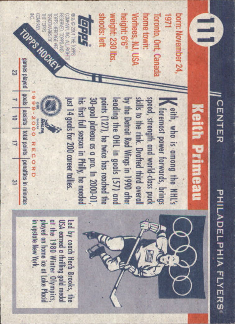 B6391- 2000-01 Topps Heritage Hockey Card #s 1-247 -You Pick- 15+ FREE US SHIP - Picture 157 of 421
