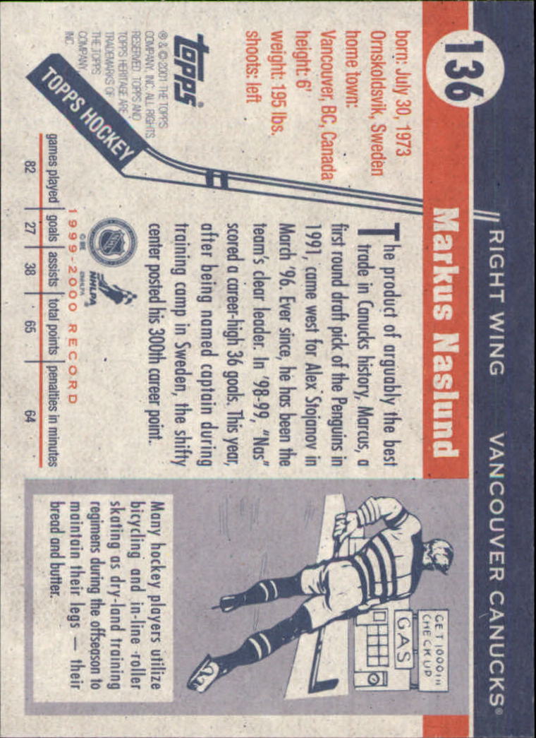 B6391- 2000-01 Topps Heritage Hockey Card #s 1-247 -You Pick- 15+ FREE US SHIP - Picture 205 of 421