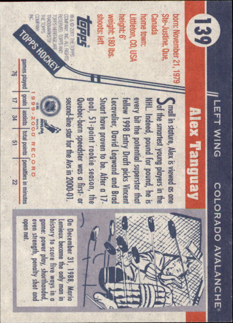 B6391- 2000-01 Topps Heritage Hockey Card #s 1-247 -You Pick- 15+ FREE US SHIP - Picture 211 of 421