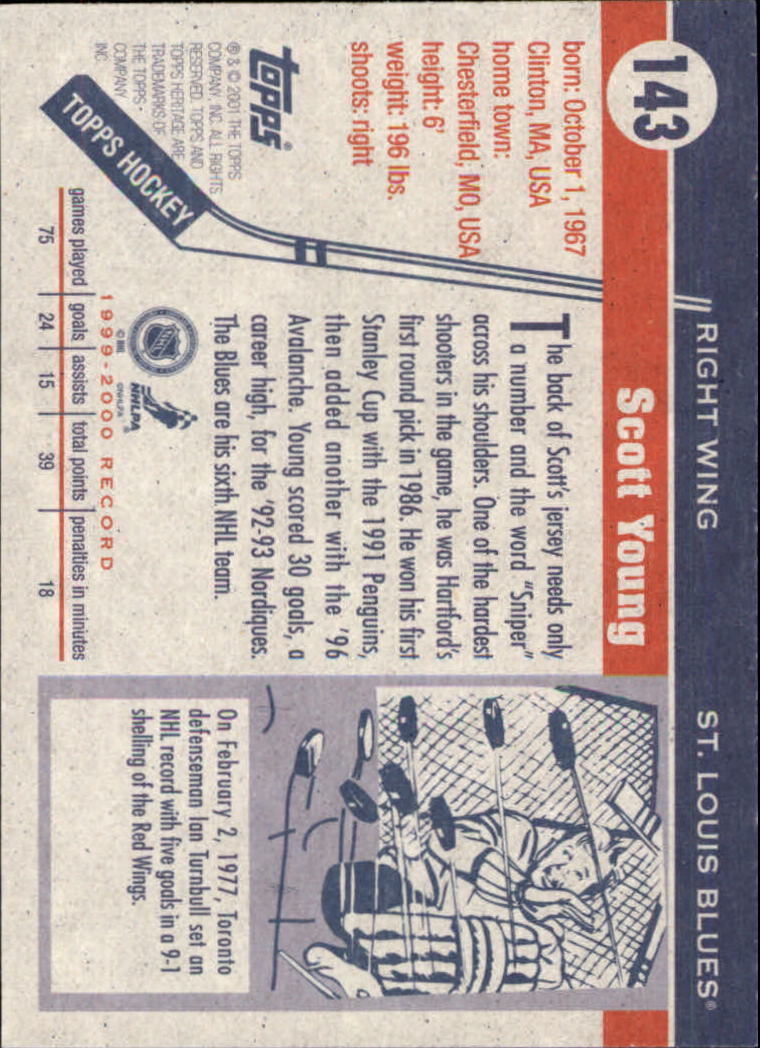 B6391- 2000-01 Topps Heritage Hockey Card #s 1-247 -You Pick- 15+ FREE US SHIP - Picture 219 of 421