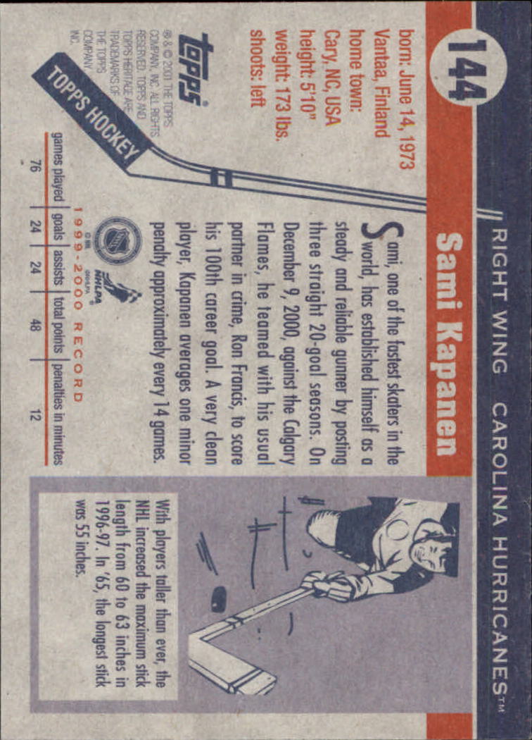 B6391- 2000-01 Topps Heritage Hockey Card #s 1-247 -You Pick- 15+ FREE US SHIP - Picture 221 of 421