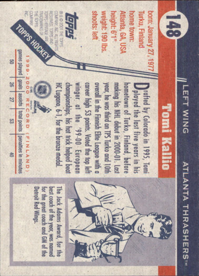 B6391- 2000-01 Topps Heritage Hockey Card #s 1-247 -You Pick- 15+ FREE US SHIP - Picture 229 of 421
