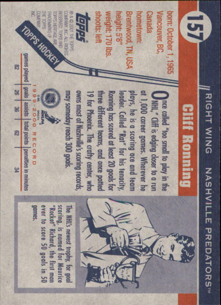 B6391- 2000-01 Topps Heritage Hockey Card #s 1-247 -You Pick- 15+ FREE US SHIP - Picture 247 of 421