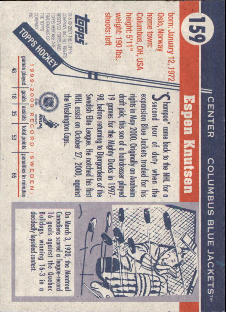 B6391- 2000-01 Topps Heritage Hockey Card #s 1-247 -You Pick- 15+ FREE US SHIP - Picture 251 of 421