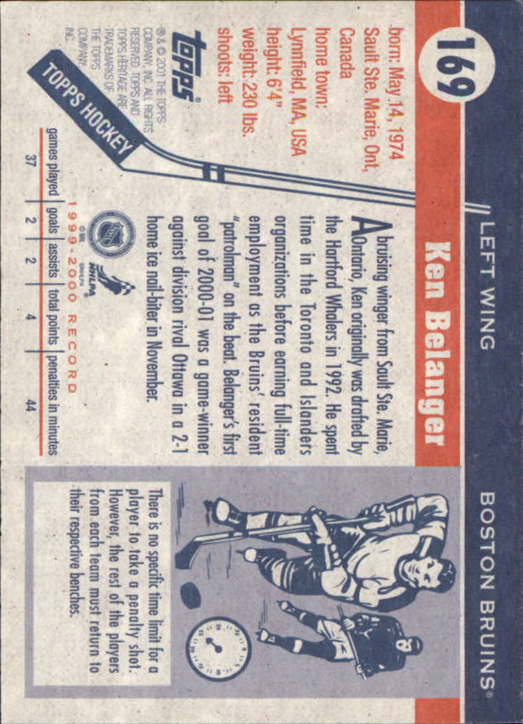 B6391- 2000-01 Topps Heritage Hockey Card #s 1-247 -You Pick- 15+ FREE US SHIP - Picture 271 of 421